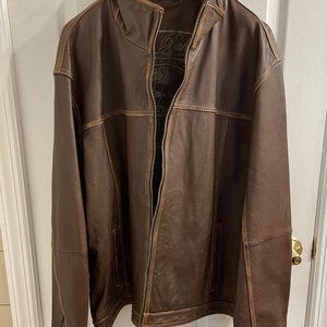 Tommy Bahama New Men’s Leather Jacket - Size XXL